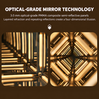 Hypercube Infinity Mirror Lamp – Rechargeable LED Accent Light