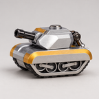 Mini Alloy Pull-Back Tank Toy with Rotating Turret & Launcher
