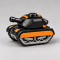 Mini Alloy Pull-Back Tank Toy with Rotating Turret & Launcher