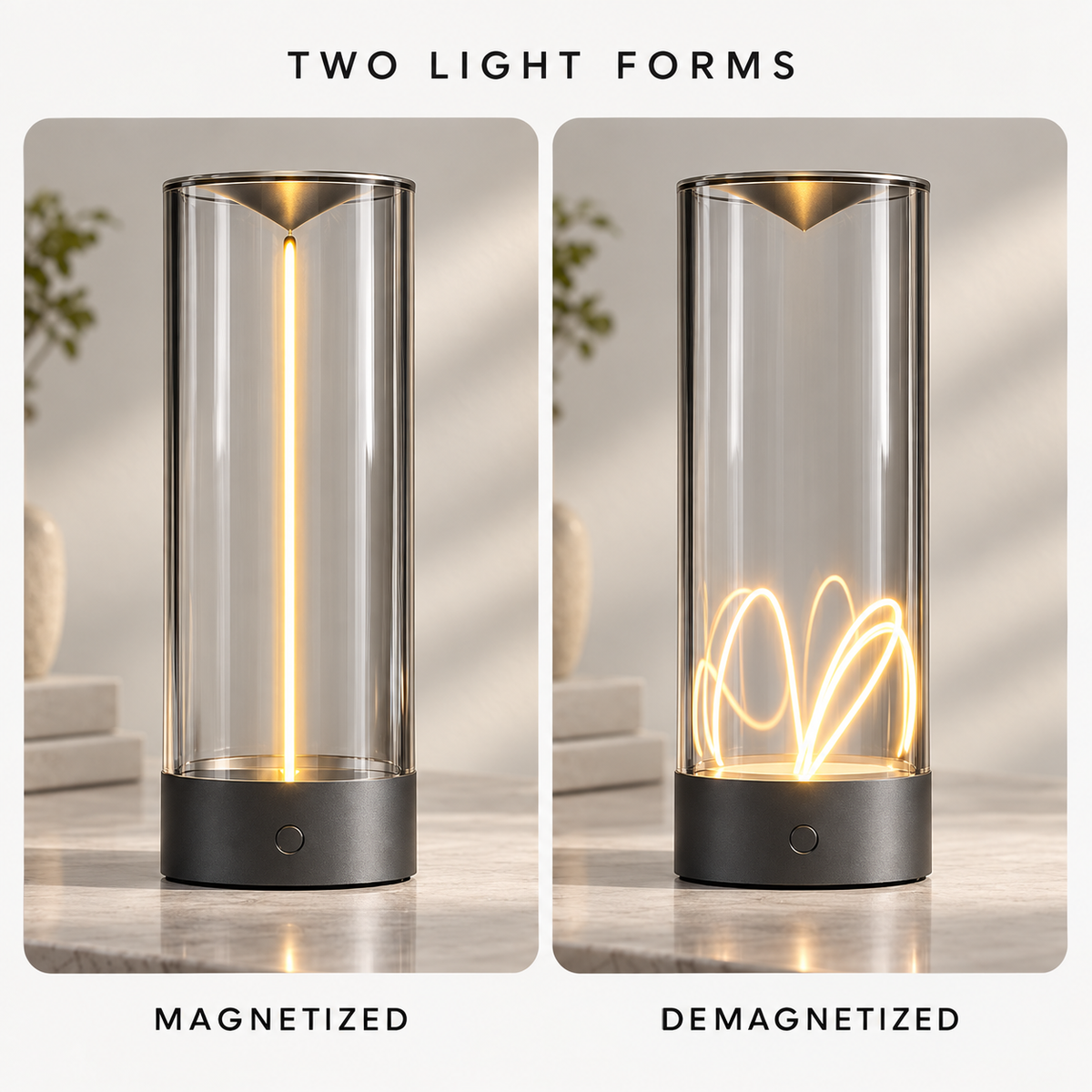 Quantum Line Magnetic Filament Lamp – Rechargeable Ambient Light