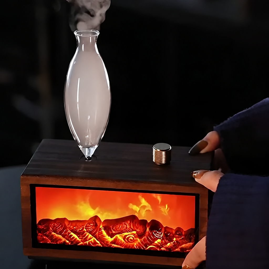 Waterless Flame-Effect Aroma Diffuser + Fragrance Oil