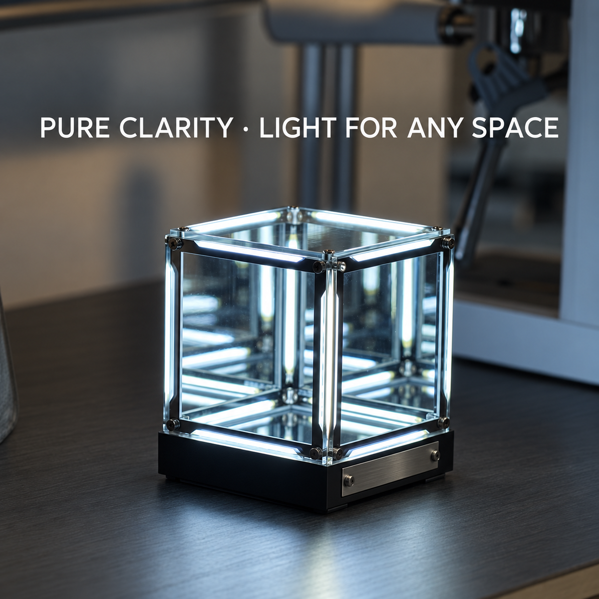 Hypercube Infinity Mirror Lamp – Rechargeable LED Accent Light