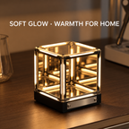 Hypercube Infinity Mirror Lamp – Rechargeable LED Accent Light