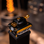 Mini Alloy Pull-Back Tank Toy with Rotating Turret & Launcher
