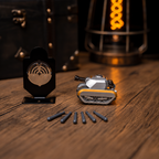 Mini Alloy Pull-Back Tank Toy with Rotating Turret & Launcher